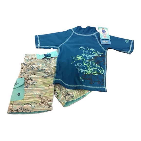 UV Skinz Dinosaur Print Swim Set - Picture 1 of 6